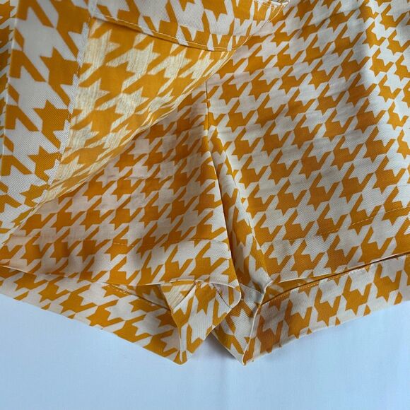 ALLMA  Women's Skort Houndstooth Gold Buttons Front Spring Summer Size S/M - Picture 5 of 10